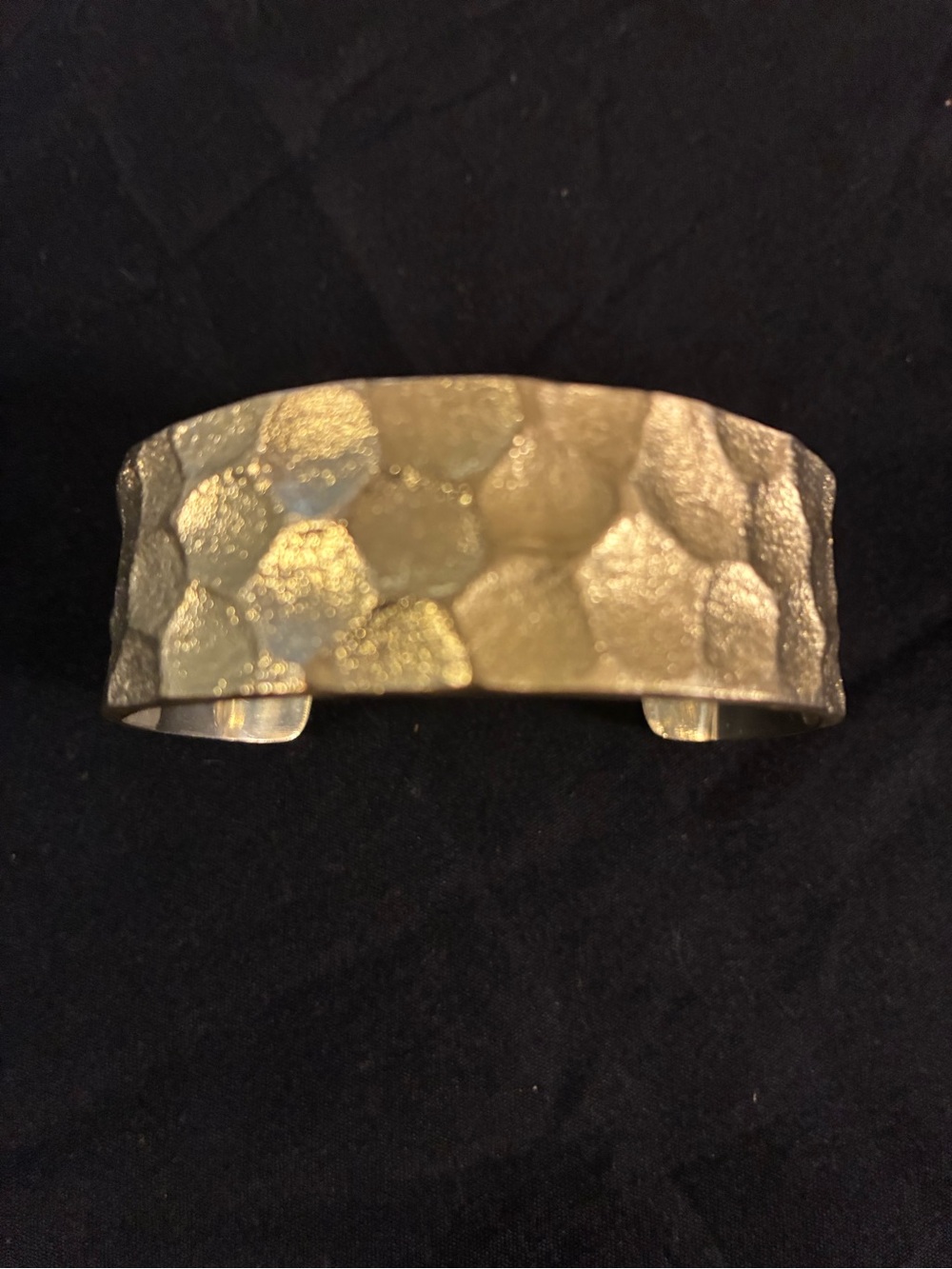 Rustic Cuff Gold Hammered Textured Cuff Bracelet - Women Accessories